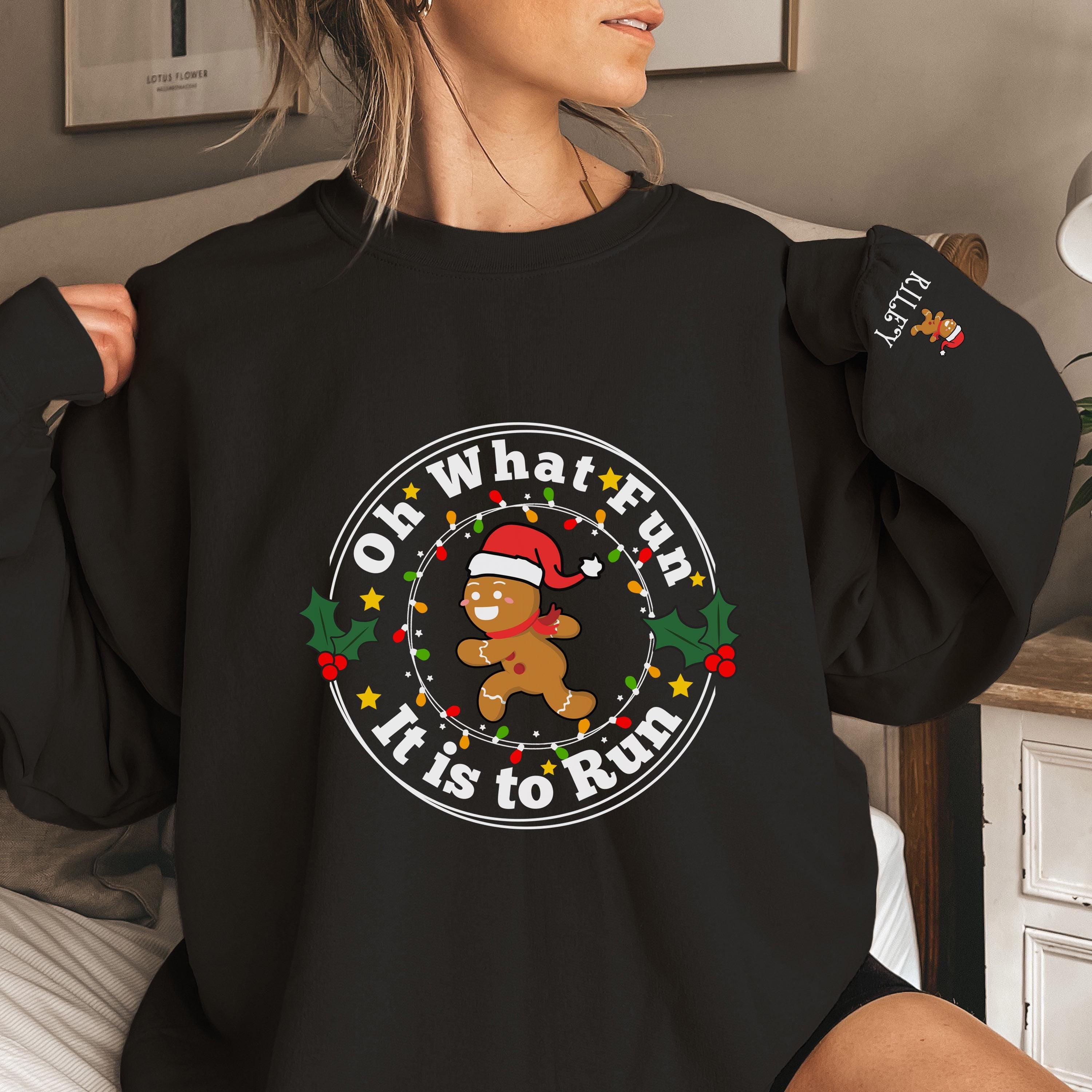 Custom Name Christmas Running Sweatshirt