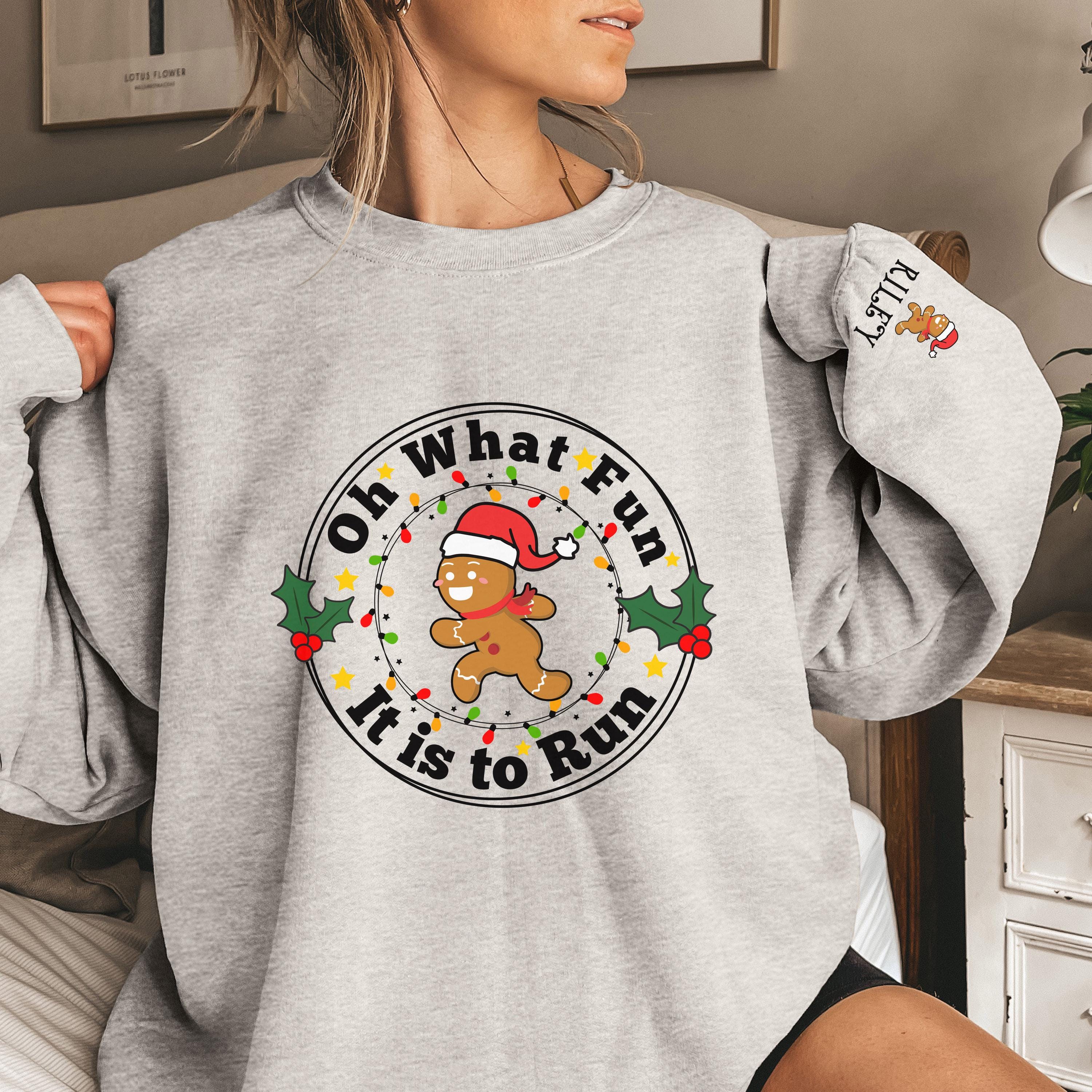 Custom Name Christmas Running Sweatshirt