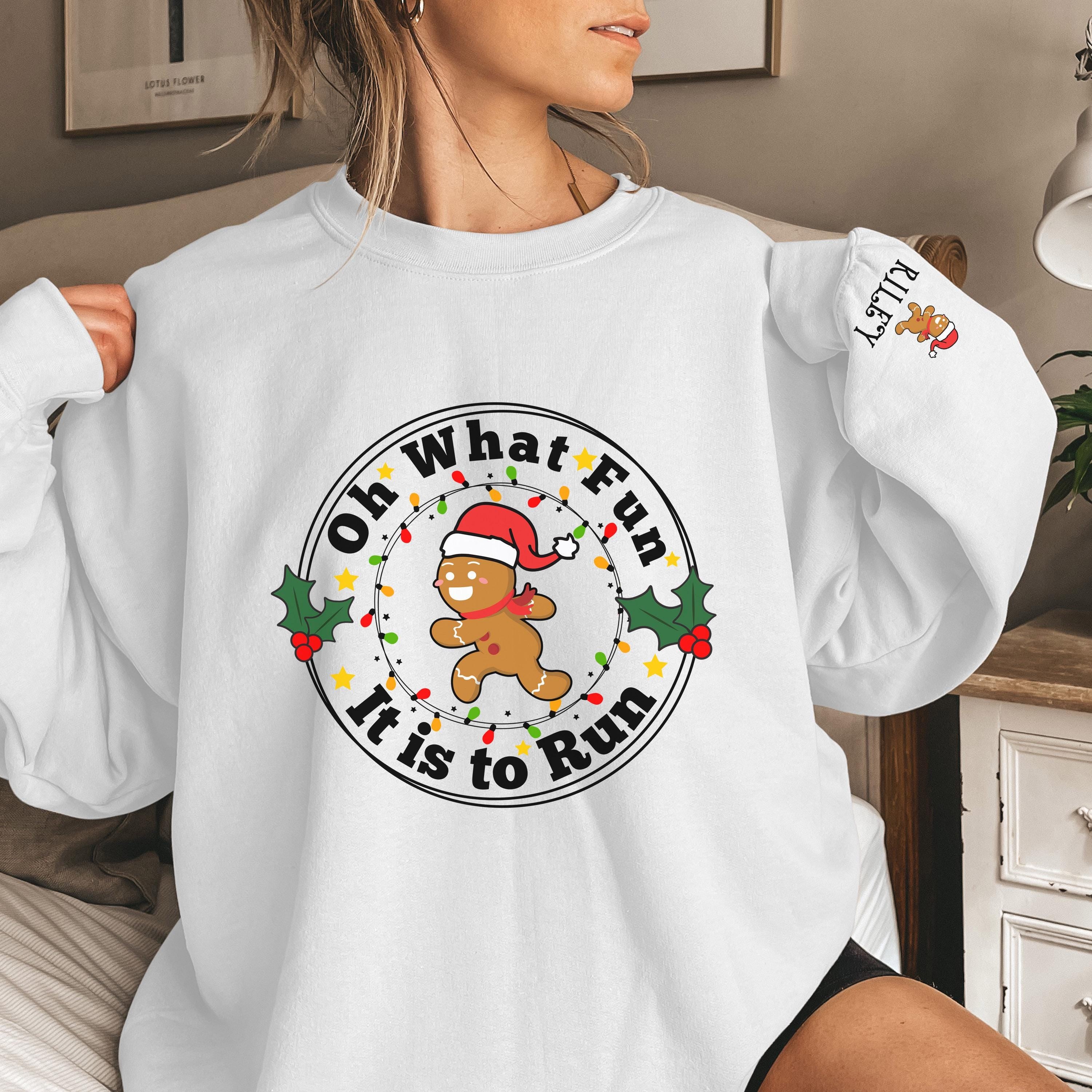 Custom Name Christmas Running Sweatshirt