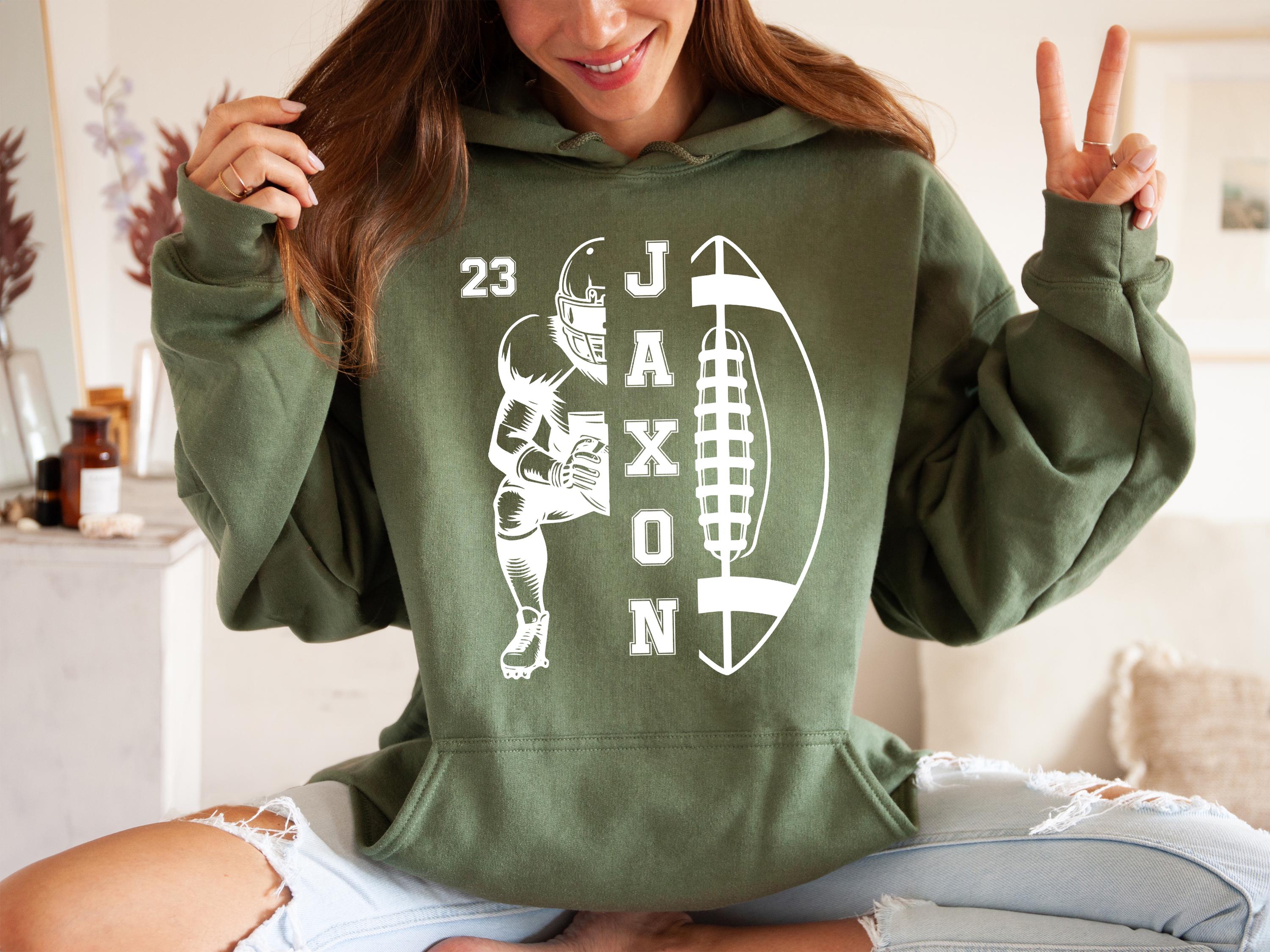 Custom Name And Number Football Hoodie