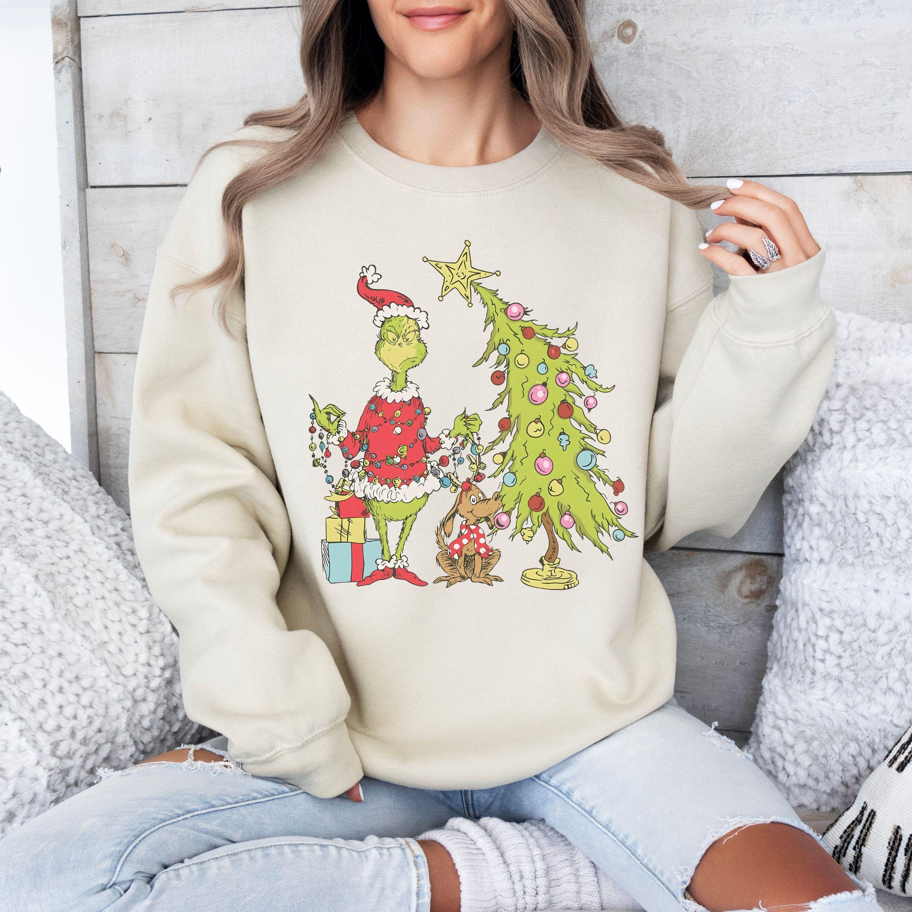 Grinch Christmas Tree Sweatshirt