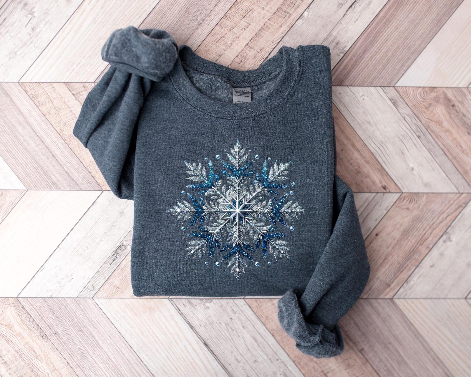 Blue Snowflakes Sweatshirt