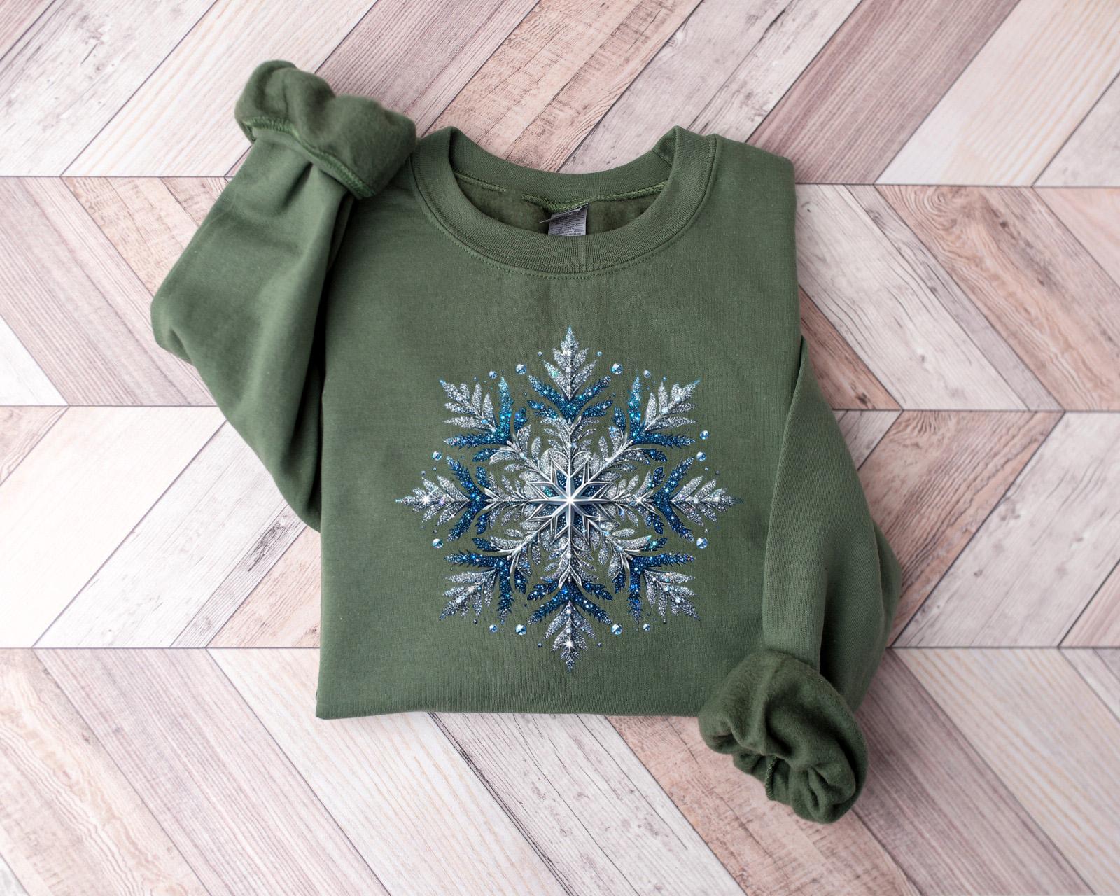 Blue Snowflakes Sweatshirt